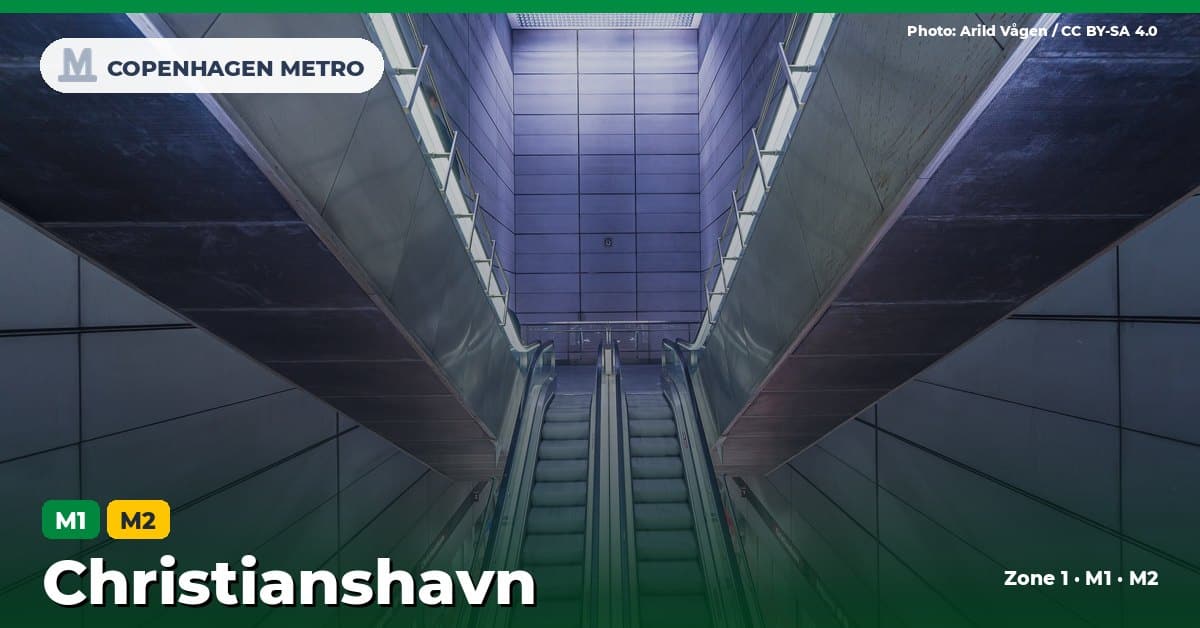Christianshavn station on the Copenhagen Metro M1