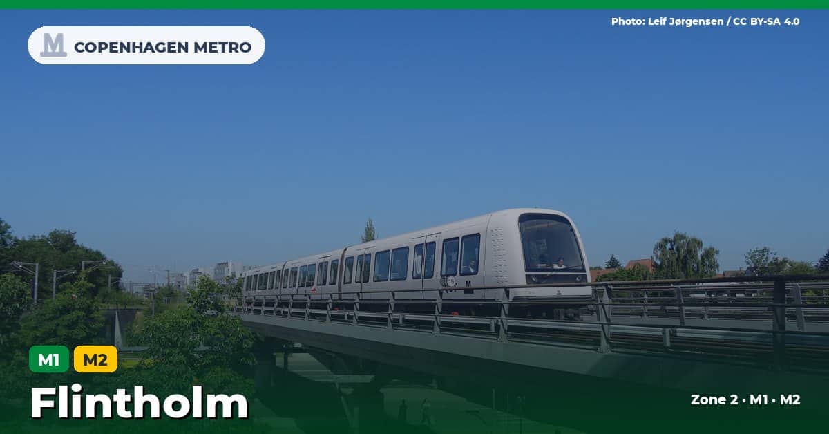 Flintholm station on the Copenhagen Metro M1