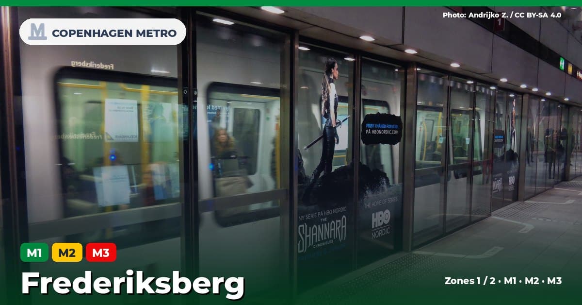 Frederiksberg station on the Copenhagen Metro M1