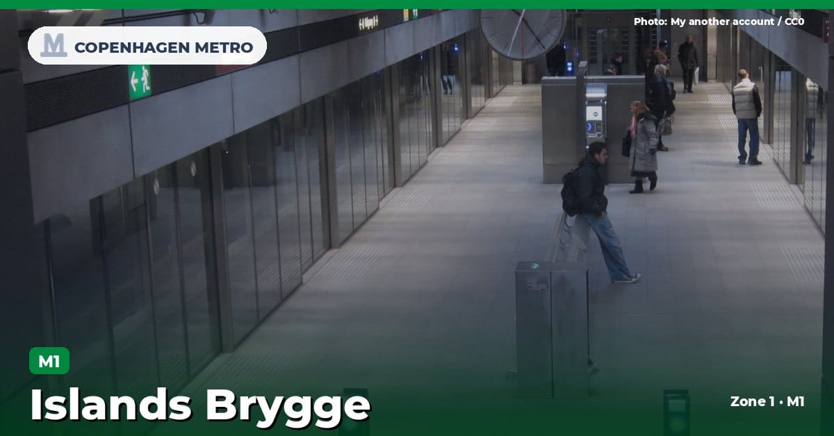 Islands Brygge station on the Copenhagen Metro M1