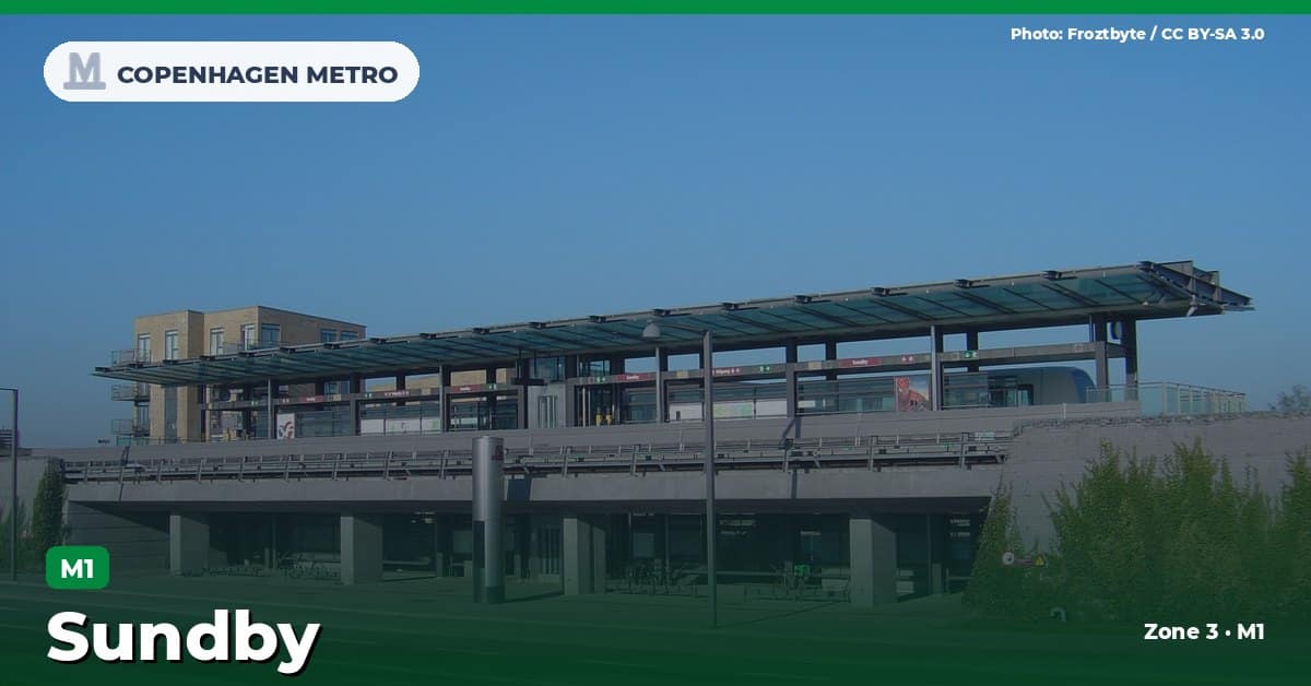 Sundby station on the Copenhagen Metro M1