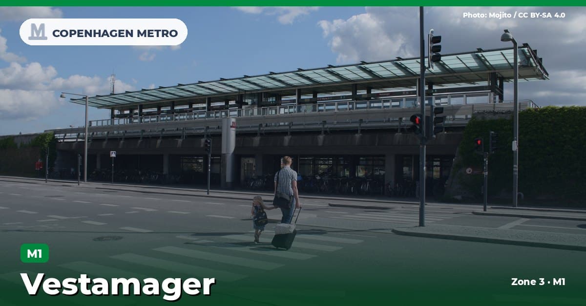 Vestamager station on the Copenhagen Metro M1