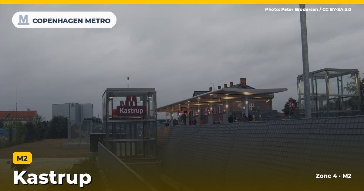 Kastrup station on the Copenhagen Metro M2