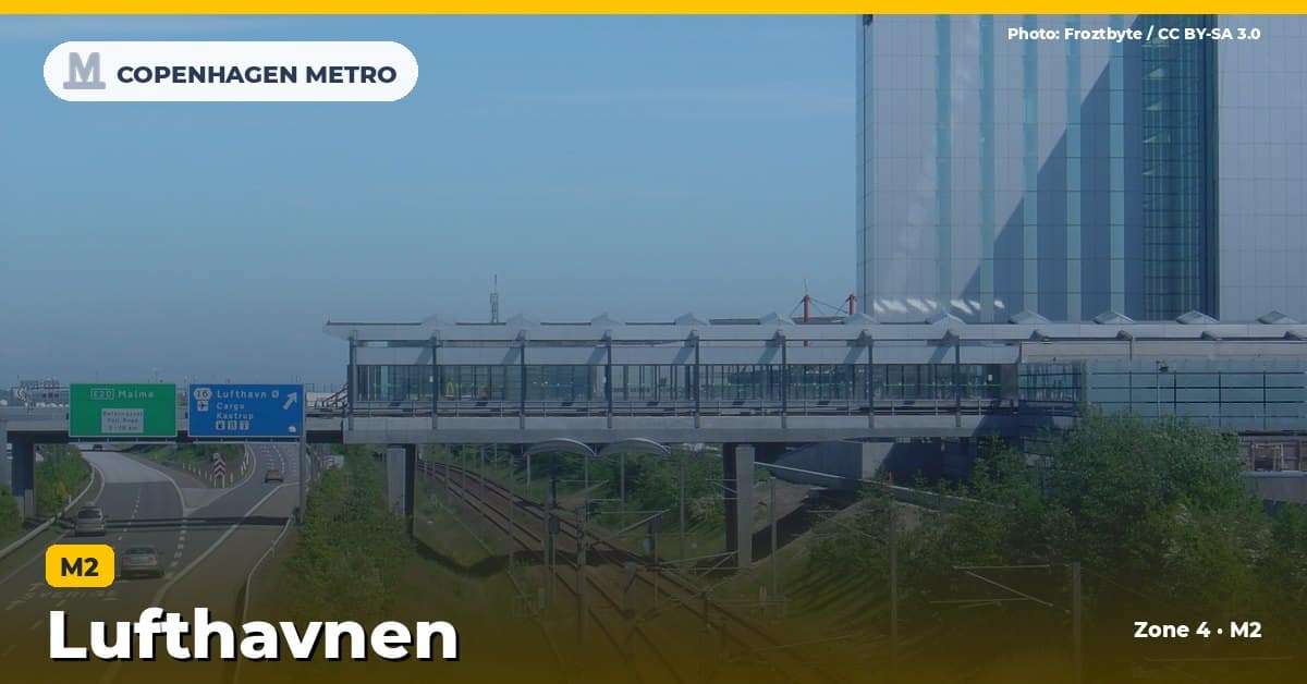 Lufthavnen station on the Copenhagen Metro M2