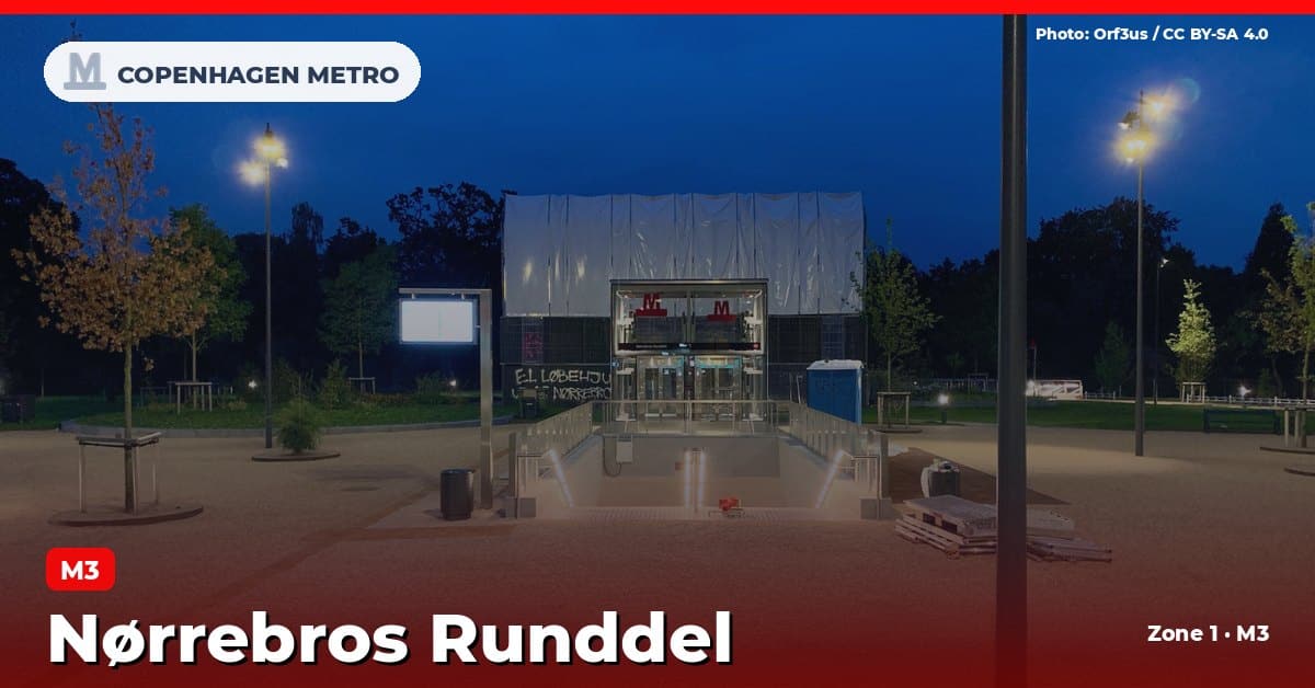Nørrebros Runddel station on the Copenhagen Metro M3