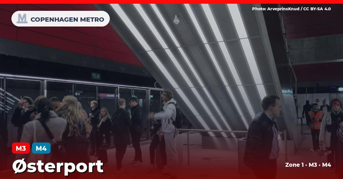 Østerport station on the Copenhagen Metro M3