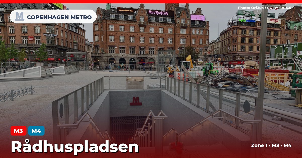 Rådhuspladsen station on the Copenhagen Metro M3