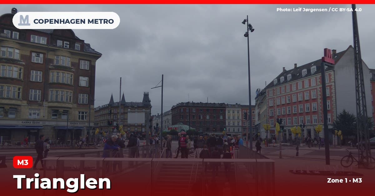 Trianglen station on the Copenhagen Metro M3