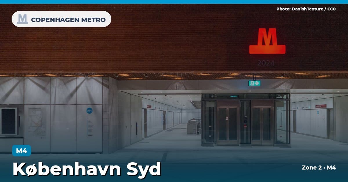 København Syd station on the Copenhagen Metro M4